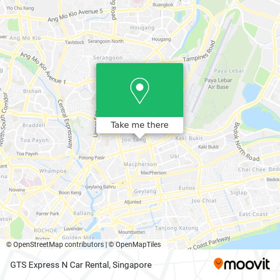 GTS Express N Car Rental map