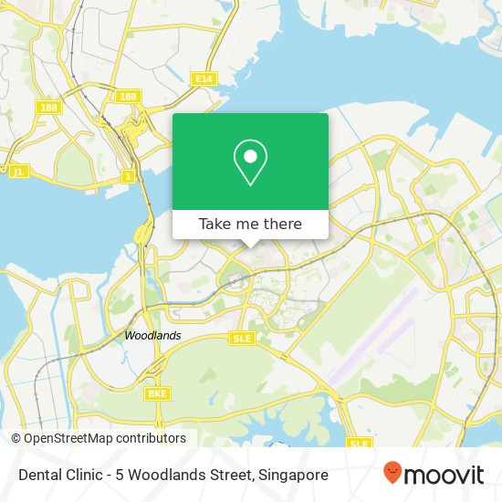 Dental Clinic - 5 Woodlands Street map