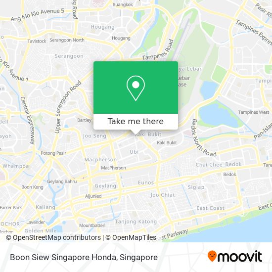 Boon Siew Singapore Honda map