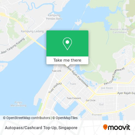 Autopass/Cashcard Top-Up map