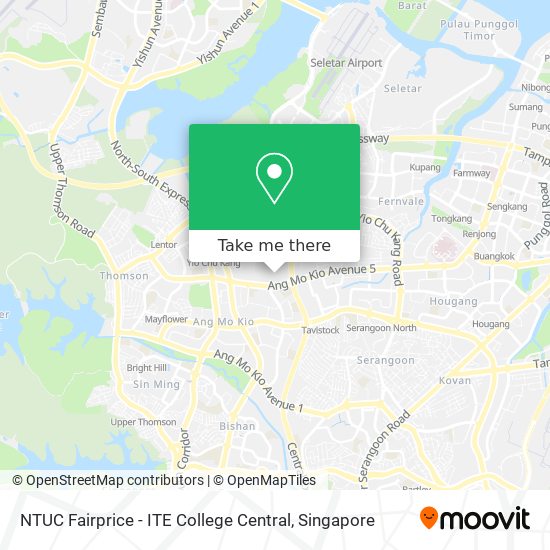 NTUC Fairprice - ITE College Central map