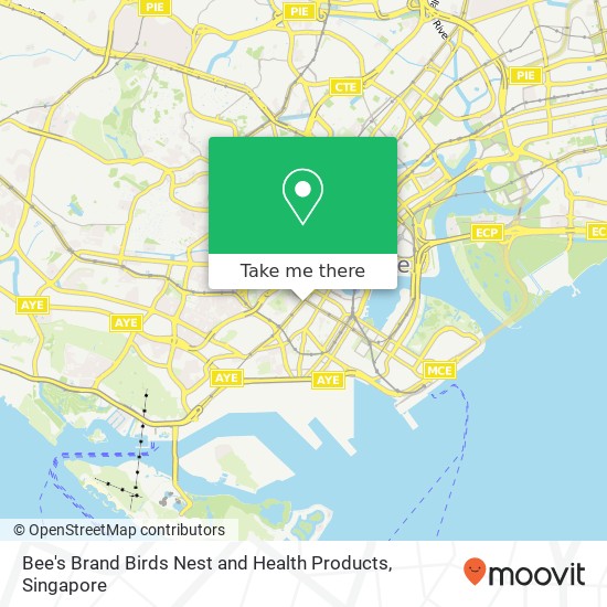 Bee's Brand Birds Nest and Health Products map