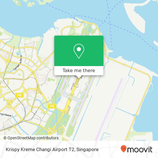 Krispy Kreme Changi Airport T2 map