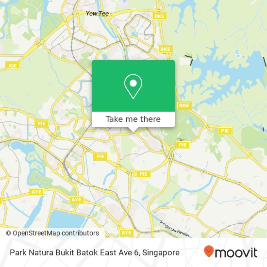 Park Natura Bukit Batok East Ave 6 map