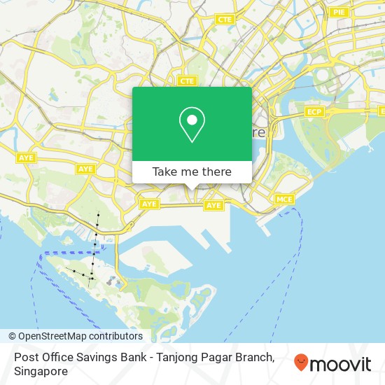 Post Office Savings Bank - Tanjong Pagar Branch map