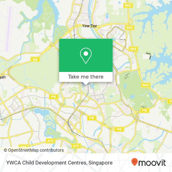YWCA Child Development Centres map