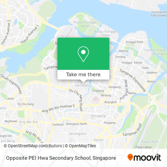 Opposite PEI Hwa Secondary School map