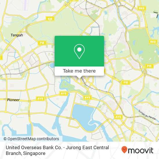 United Overseas Bank Co. - Jurong East Central Branch map