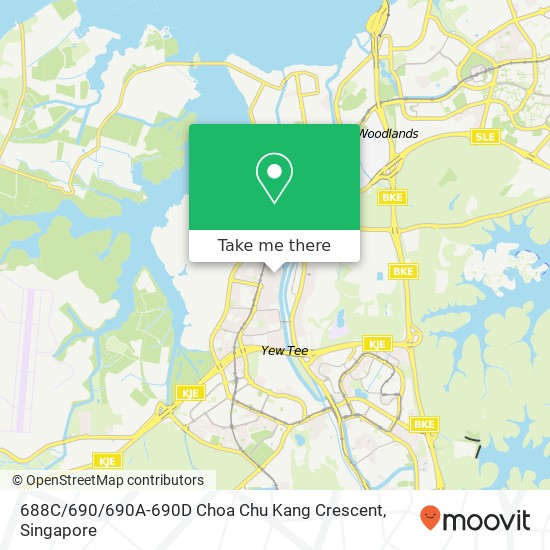 688C / 690 / 690A-690D Choa Chu Kang Crescent map