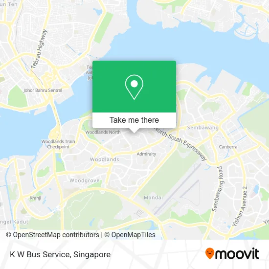 K W Bus Service map