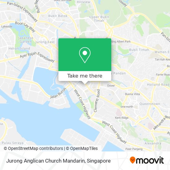 Jurong Anglican Church Mandarin map