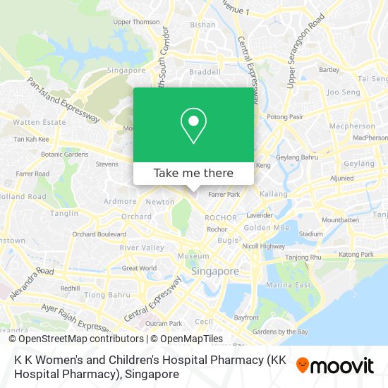 K K Women's and Children's Hospital Pharmacy (KK Hospital Pharmacy)地图