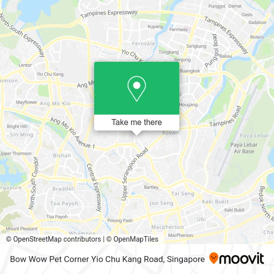 Bow Wow Pet Corner Yio Chu Kang Road地图