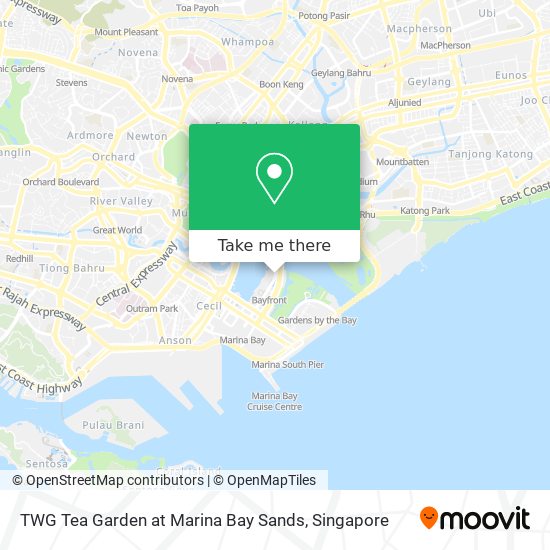 TWG Tea Garden at Marina Bay Sands map