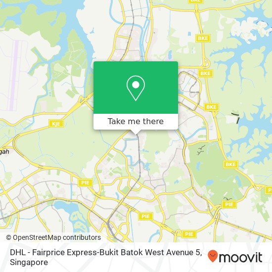 DHL - Fairprice Express-Bukit Batok West Avenue 5 map