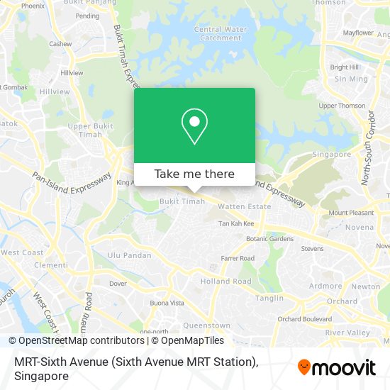 MRT-Sixth Avenue map