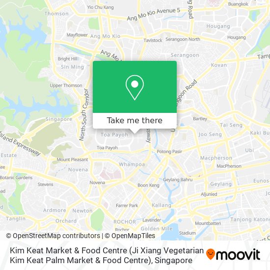 Kim Keat Market & Food Centre (Ji Xiang Vegetarian Kim Keat Palm Market & Food Centre) map