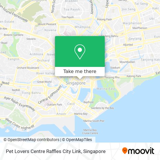 Pet Lovers Centre Raffles City Link map