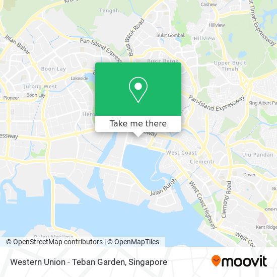 Western Union - Teban Garden map