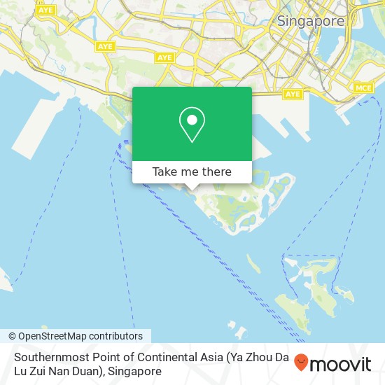 Southernmost Point of Continental Asia (Ya Zhou Da Lu Zui Nan Duan) map