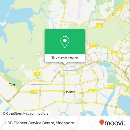 HDB Pioneer Service Centre map