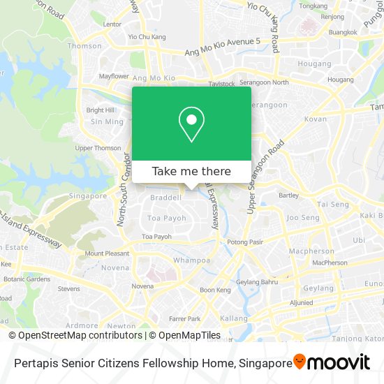 Pertapis Senior Citizens Fellowship Home map