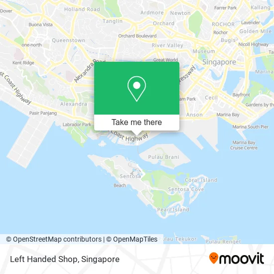 Left Handed Shop map