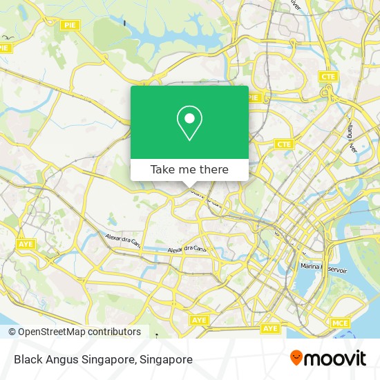 Black Angus Singapore map