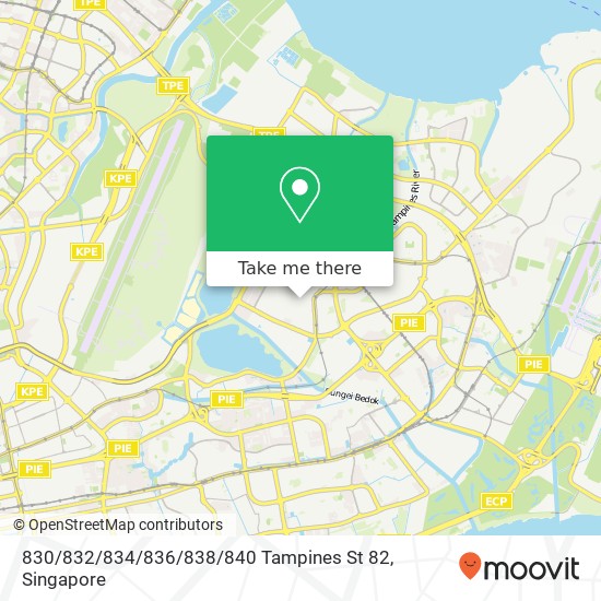 830 / 832 / 834 / 836 / 838 / 840 Tampines St 82地图