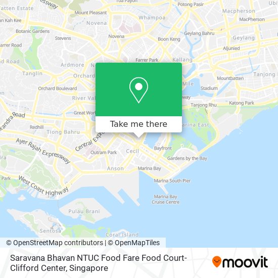 Saravana Bhavan NTUC Food Fare Food Court-Clifford Center地图