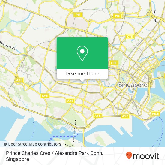 Prince Charles Cres / Alexandra Park Conn map