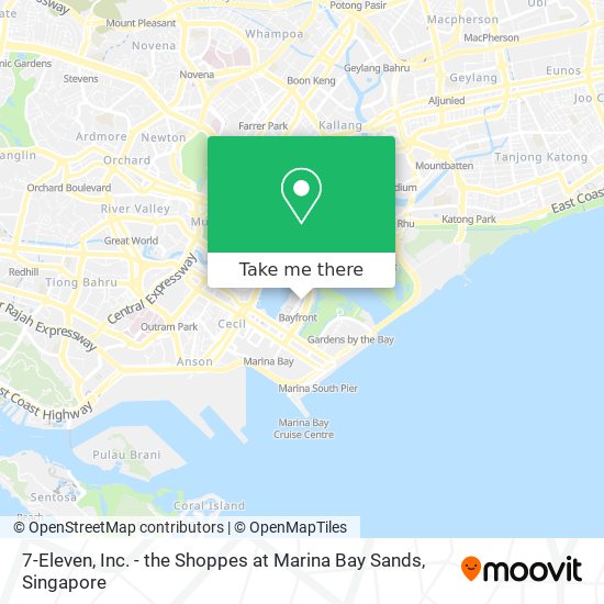 7-Eleven, Inc. - the Shoppes at Marina Bay Sands map