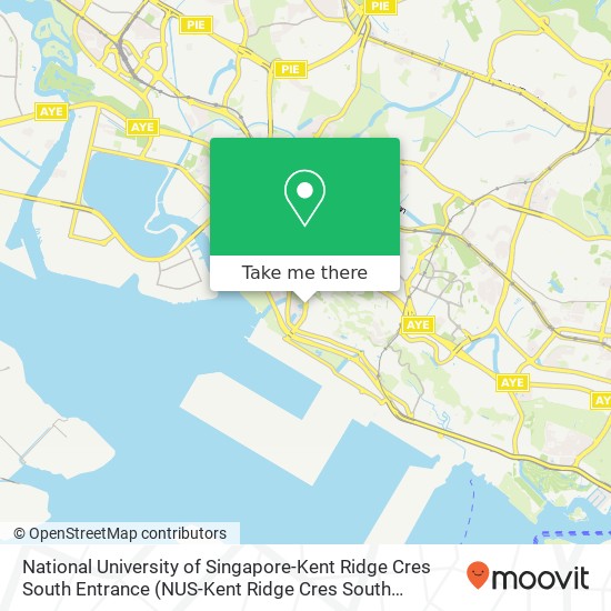 National University of Singapore-Kent Ridge Cres South Entrance map