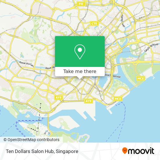 Ten Dollars Salon Hub map