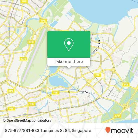 875-877/881-883 Tampines St 84地图