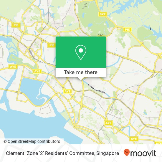 Clementi Zone '2' Residents' Committee map