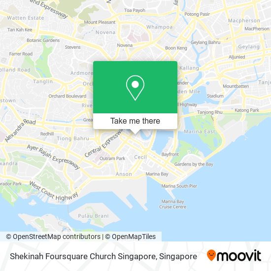 Shekinah Foursquare Church Singapore map