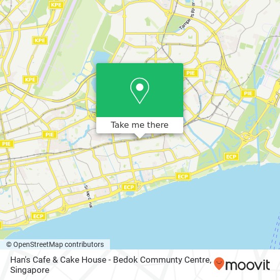 Han's Cafe & Cake House - Bedok Communty Centre map