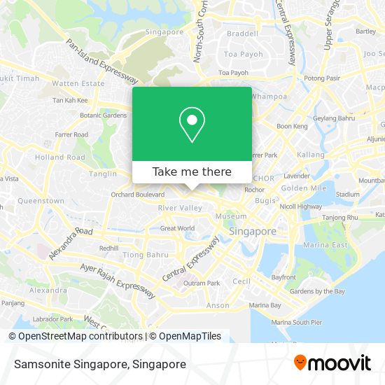 Samsonite Singapore map