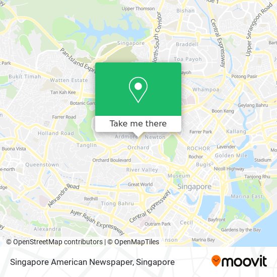 Singapore American Newspaper map