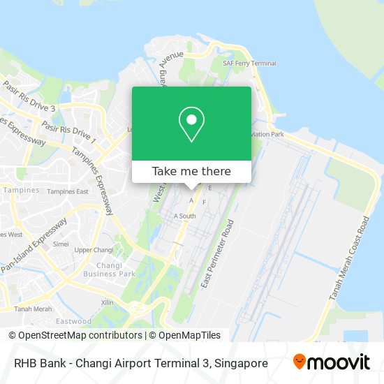 RHB Bank - Changi Airport Terminal 3 map