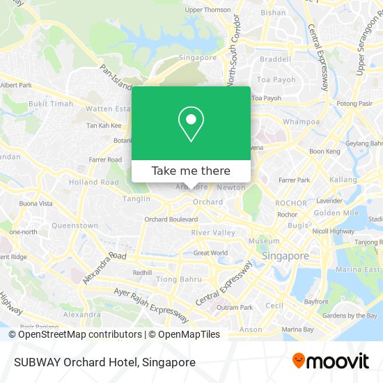 SUBWAY Orchard Hotel地图