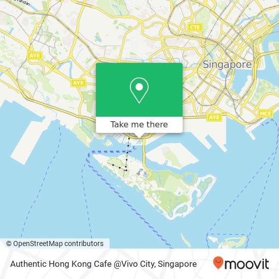 Authentic Hong Kong Cafe @Vivo City map