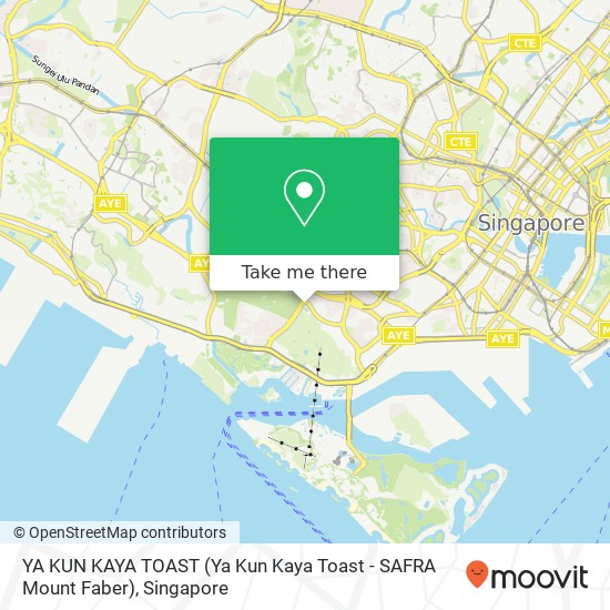 YA KUN KAYA TOAST (Ya Kun Kaya Toast - SAFRA Mount Faber) map