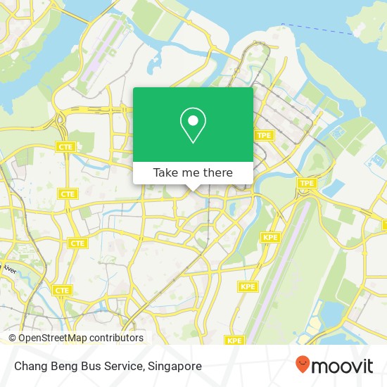 Chang Beng Bus Service map