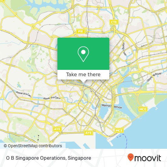 O B Singapore Operations map
