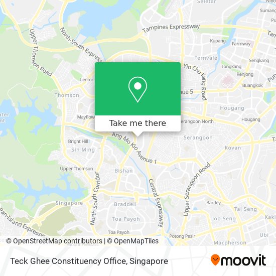 Teck Ghee Constituency Office map
