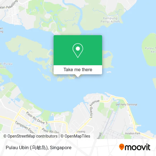 Pulau Ubin (乌敏岛) map