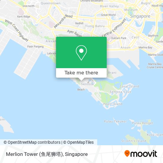 Merlion Tower (鱼尾狮塔) map