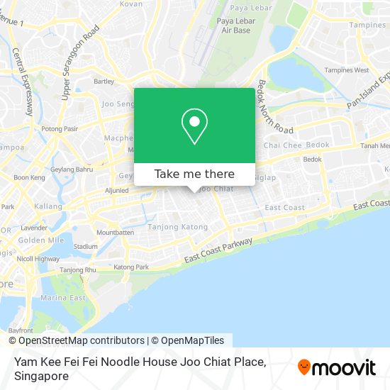 Yam Kee Fei Fei Noodle House Joo Chiat Place map